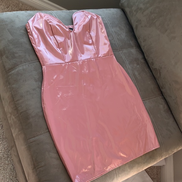 PrettyLittleThing Dresses & Skirts - Latex dusty pink dress